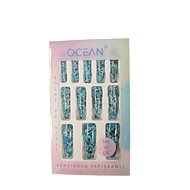 Leventi Artificial adhesive nails with decoration and adhesive surface 12 pcs - False Nails