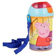 Stor Drinking bottle with strap and straw 450 ml Peppa Pig - Children's Water Bottle