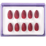 GloryStyles Stick-on nails 30 pcs, red glitter - False Nails
