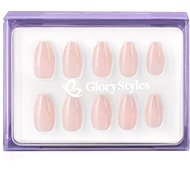 GloryStyles Stick-on nails 30 pcs, pink glitter - False Nails