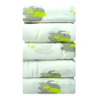 PREM Printed nappies 5 pcs 70 × 70 cm, Elephant green - Cloth Nappies