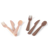 Dantoy Tiny Bio Cutlery Nude/Mocca 2 pcs 0m+ - Children's Cutlery