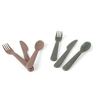 Dantoy Tiny Bio cutlery Olive/Mocca 2 pcs 0 m+ - Children's Cutlery