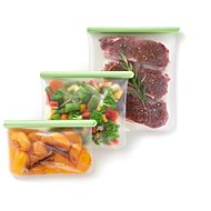 Lékué Kit 3 Flat Reusable Bags Set of silicone food bags 3 pcs - Food Storage Bags