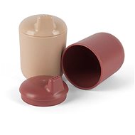Dantoy Tiny Bio cups with lid nude / red 2 pcs 0 m + - Baby cup