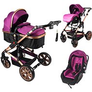 Aga Combination Stroller 3in1 Black/Purple - Baby Buggy