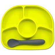 BBLÜV Silicone plate with spoon Yümi Lime - Children's Plate
