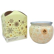 ARÔME Svíčka Snowflake 90 g, ve skle a flower boxu - Candle
