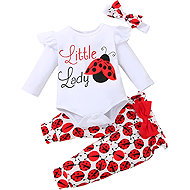 DOOKY Summer baby set size 92 - Ladybug - Baby Clothing Set