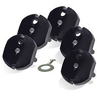 Solight Safety plug for socket black, set of 5 + 1 key - Child Safety Lock