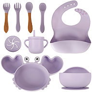KIK KX4526 Silicone dish set for children, purple - Children's Dining Set