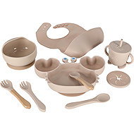 KIK KX4526 Silicone dishware set for children 9 pcs, beige - Children's Dining Set