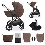 KINDERKRAFT 3in1 pram Prime 3 Velvet Mocca - Baby Buggy