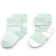 Sassy Stay-on-Socks 6-12 m 2 pairs Mint Stripes - Socks