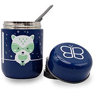 Bblüv Thermobox with spoon Foöd Blue Racoon - Children's Thermos