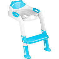 Ricokids 729200 Children's toilet seat with steps teddy bear, blue - Children's toilet training seat