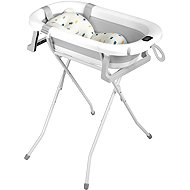 Ricokids RK-287 Folding Bath with Stand, Thermometer and Insert, White/Grey - Baby Bathtub