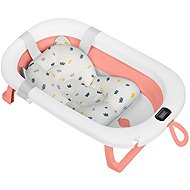 Ricokids RK-287 Skládací vanička s teploměrem a vložkou, bílo-růžová - Baby Bathtub