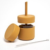 Neon Kactus Glass with Straw, 230ml, Yellow - Baby cup