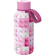 Quokka Solid Thermal Bottle, 330ml, Pink Bricks - Children's Thermos
