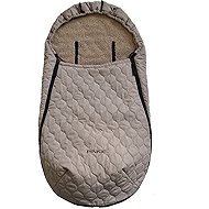 Pinkie Double Wave Footmuff Taupe - Stroller Footmuff