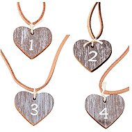Z - TRADE Advent candle hanger, brown, 4 pcs - Candle Accessory