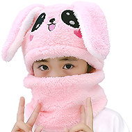 Excellent Warm hat and snood set – Pink Bunny - Children's Hat