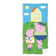 Carbotex Pepina Piglet - fun in the garden 70 × 140 cm - Children's Bath Towel