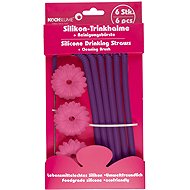 Kochblume Drinking Straw Set, 6pcs, Purple - Straw