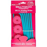 Kochblume Drinking Straw Set, 6pcs, Turquoise - Straw