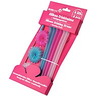 Kochblume Straws Drinking Set, 6pcs, Mixed Colours, XL - Straw
