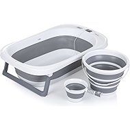 CHIPOLINO Bali Folding bath with accessories, grey - Baby Bathtub