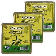 KNOSSOS Greek natural green olive soap 200 g, 3 pcs - Bar Soap