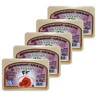 KNOSSOS Greek olive soap with rose scent 100 g, 5 pcs - Bar Soap