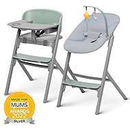 KINDERKRAFT SELECT Set dining chair Livy Olive Green + deck chair Calmee, Premium - High Chair