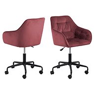 Design Scandinavia Brooke, velvet, coral - Office Chair