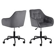 Design Scandinavia Brooke, velvet, dark grey - Office Chair