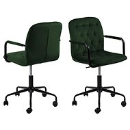 Design Scandinavia Wendy, fabric, dark green - Office Chair