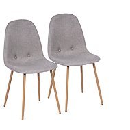 Jídelní židle LISA světle šedá, set 2 ks - Jídelní židle