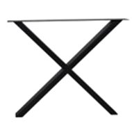 Nohy k jídelnímu stolu ETARA ve tvaru X, 2 ks, v: 71, š.77, hl. 8 cm - Table Legs