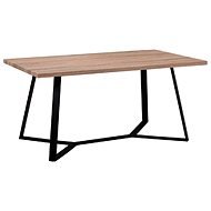 Hanson Bu étkezőasztal, tömörfa asztallap 160 x 90 cm, fém lábak - Étkezőasztal