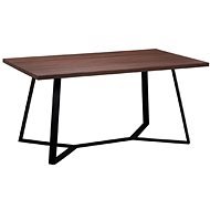 Jídelní stůl Hanson Bu,  masivní deska mořená na ořech 160 x 90 cm, kovové nohy - Jídelní stůl