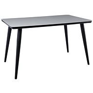Jídelní stůl UNION Bu, 120 x 70 cm, skleněná deska, černé nohy - Jídelní stůl