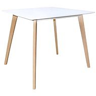 Étkezőasztal MARTIN, 80 x 80 cm, fehér-tölgyfa - Étkezőasztal