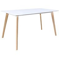 Jídelní stůl MARTIN, 130 x 80 cm, bílý/dub - Jídelní stůl