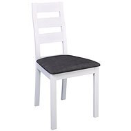 Dřevěná jídelní židle MILLER set 2 ks bílo/šedá - Jídelní židle