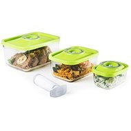 Status 4-piece Vacuum Container Set, GLASS, GREEN - Food Container Set