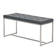 Barbara Bench with Stainless-steel Base, Grey - Bench
