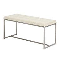 Barbara Bench with Stainless-steel Base, Cream - Bench