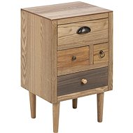 Bedside Table with Thess Drawers, 59cm, Brown - Night Stand